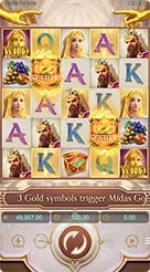 Antarmuka Layar Bermain Midas Fortune