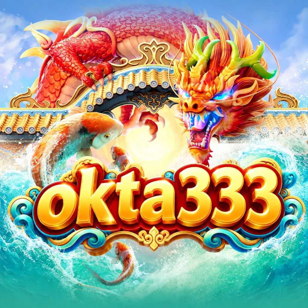 okta333 Dragon Legend menampilkan ilustrasi naga dan ikan koi
